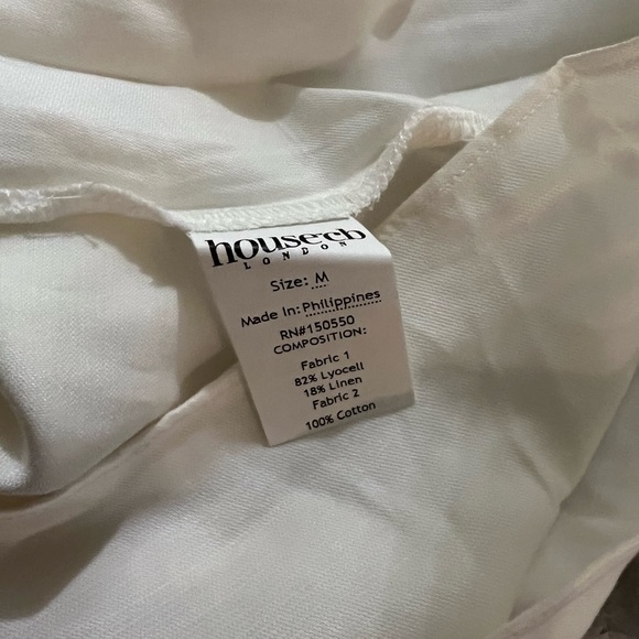 HOUSE OF CB 'Tilly' White Pin Tuck Mini Dress - Picture 12 of 17